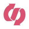 pink icon of a curly arrown
